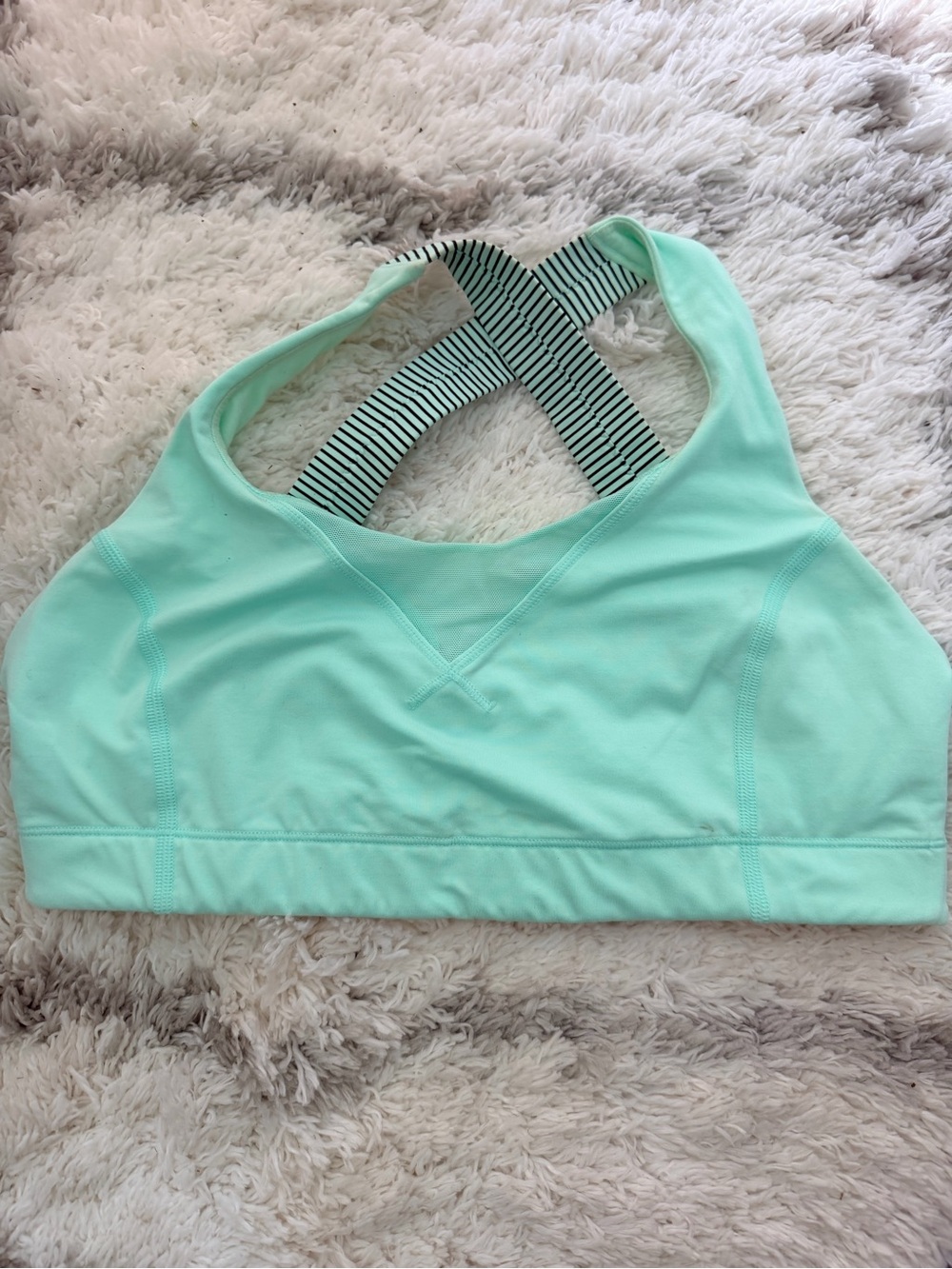 Lulu lemon Mint Teal Racerback Sports Bra with Charcoal Trim